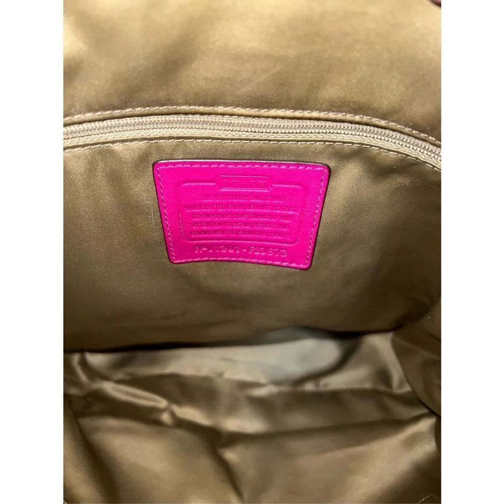 VTG COACH Daisy Magenta Leather Emma Shoulder Bag F23973 - Picture 10 of 11